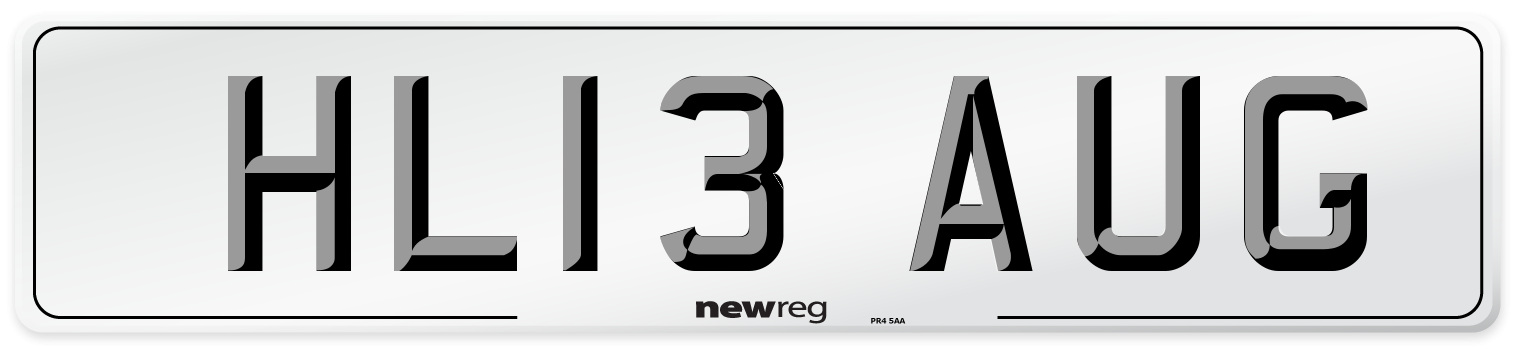 HL13 AUG Number Plate from New Reg